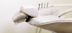 crescent dental headrest on dental chair