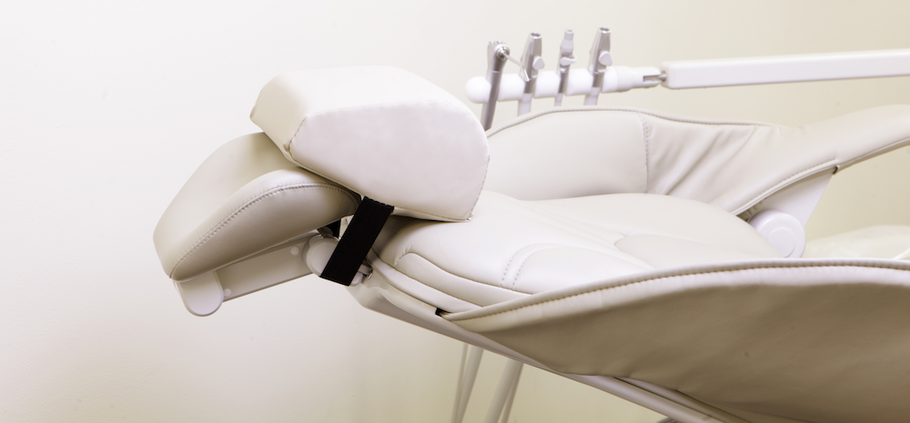 dental headrest on dental chair