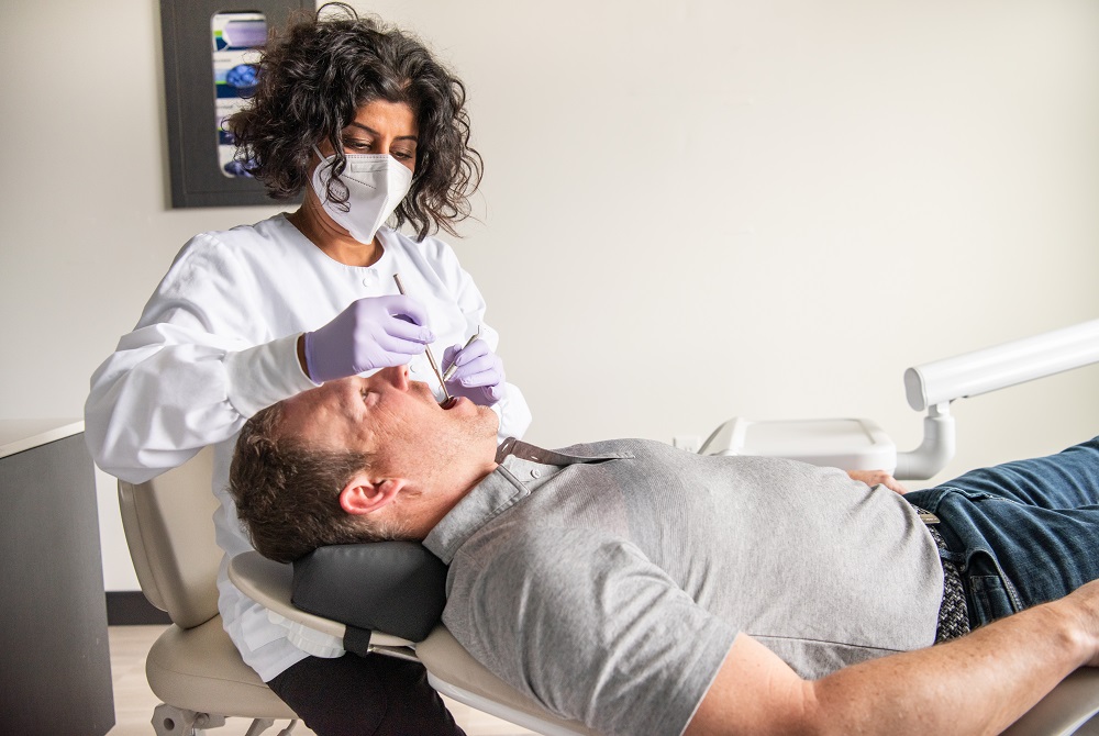 dentist with patient